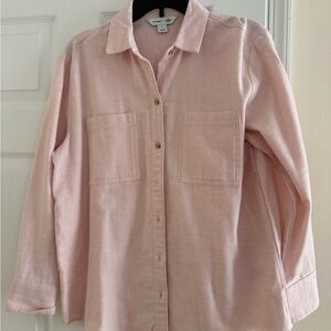 Light Pink Casual Button-Up Shirt
